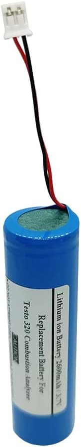2600mAh Replacement Battery for Testo 320 Combustion Analyzer - Compatible 0515 5046, 3.7V Li-ion