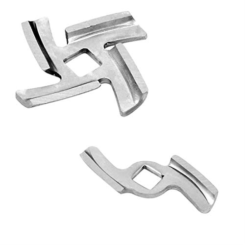 2-Pack Stainless Steel Food Meat Grinder Blade Knife Cutter for Food Chopper and Meat Grinder Machinery Parts - Thumbnail 6