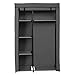 Homebi Clothes Closet Portable Wardrobe Durable Clothes Storage Non-Woven Fabric Wardrobe Storage Organizer with Hanging Rod and 6 Shelves,41.73