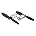 uxcell A14080500ux0177 DC3.7V 23800RPM RC Quadcopter Micro Motor W 2-leaf Propeller, Silver Tone, 2Pcs