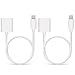 aceyoon Lightning Extension Cord 2ft Support Charging Sync Audio 2 Pack Lightning Female Cable Extender Compatible for Apple iPhone X / 8/7 / 7 Plus / 6 / 6S / iPad Air, iPad Mini