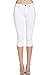 Poplooks Women's 4 Way Stretchy Ponte Knit Capri Skinny Jeans