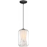 Access Lighting - HI Access 29010LEDDLP-BL/WMB Transitional LED Pendant from I-Biza Collection in Black Finish