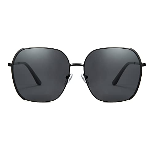 Cyxus Half Rimless polygon Sunglasses Women Fashion Frameless Square Glasses for Men Ultralight UV400 Protection 1075B02. at Amazon
