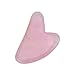 Timoo Pink Rose Quartz Gua Sha, Natural Jade Gua Sha Scraping Massage Tools for Relaxing Muscles on Face and Body