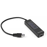 Satechi 3-Port Portable USB 3.0 Hub and 10/100/1000 Gigabit Ethernet LAN Network Adapter for Windows, Mac, Linux, and Chrome OS