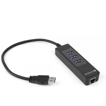 Satechi 3-Port Portable USB 3.0 Hub and 10/100/1000 Gigabit Ethernet LAN Network Adapter for Windows, Mac, Linux, and Chrome OS