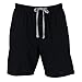 Hanes Men's Jersey Knit Cotton Button Fly Pajama Sleep Shorts, XL, Black