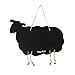 OULII Mini Hanging Chalkboards Signs,Memo Message Board Sign Sheep Shaped Blackboard Hanging Guest Book for Kids Crafts Wedding Kitchen Party Decoration