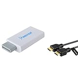 Insten Nintendo Wii to HDMI 3.5mm Audio Converter Adapter + 3 FT High Speed HDMI Cable M/M Compatible With Nintendo Wii