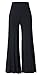 Darshion Woman Casual Office Wear Comfy Chic Palazzo Lounge Pant (XXXL, Black)
