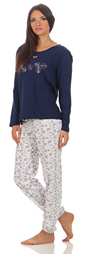 Langer Damen-Pyjama Schlafanzug Nachtwäsche in Verschiedenen Modellen Warme Leichte Baumwolle Trends 2017 Grösse 36/38 bis 48/50 Lieferbar