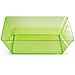 Creative Converting Square Plastic Serving Bowl, 11-Inch, Translucent Green