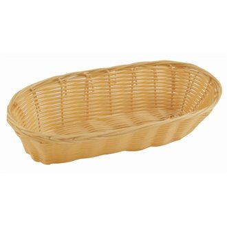 Stalwart T366 Poly Wicker Baguette Basket, 375 mm x 150 mm x 70 mm (Pack of 6)