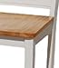 SilkWood Studio Virginia Solid Wood Cross Back Counter Height Bar Stool, Set of 2, White/Natural