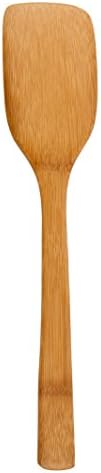 Bamboo Cooking Utensils for Non Stick Cookware and Camping Cooking. Light Weight, Eco-Friendly and Renewable. Safe Food Preparation-2 Piece Set. (Unslotted Heavy Spatula)