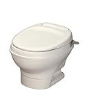 Thetford Parchment Aqua-Magic V RV Toilet-Low Profile Color-Hand Flush 31647