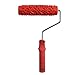7inch Embossing Floral Texture Pattern Painting Roller Sleeve Brush Wall Ceiling Decoration DIY Tools Red - #3, as described