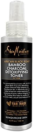 SHEAMOISTURE African Black Soap and Bamboo Charcoal Detoxifying Toner 4.5 fl oz, pack of 1