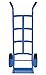 Vestil DHHT-500S-HR Steel Dual Handle Hand Truck with Hard Rubber Wheels 17-1/2 In. x 21 In. x 44-1/2 In. 500 Lb. Capacity Silver