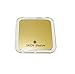 SKÖN lifestyle Missy 10X/1X Personal Compact Glass Mirror - Strong 10X magnification and traditional 1X mirror, Full 180 degree opening, Effortless magnetic open and close - Metallic Gold