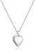 Ladies' Sterling Silver Heart Pendant with Millgrain Edge Locket Necklace, 18