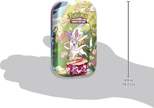 Pokémon-Sammelkartenspiel: Mini-Tin-Box Karmesin & Purpur – Prismatische Entwicklungen: Feelinara (2 Boosterpacks & 1 Münze) 3
