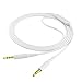 GEEKRIA Audio Cable with Mic Compatible with Skullcandy Hesh Evo/3, Crusher Evo Headphones Cable, 3.5mm to 3.5mm Replacement Stereo Cord with Inline Microphone and Volume Control (4 ft/1.2m)