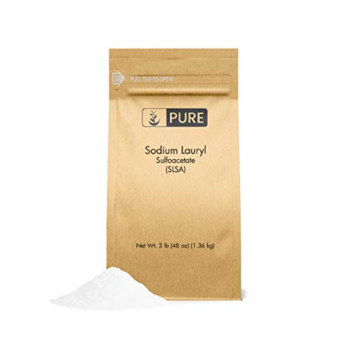 Sodium Lauryl Sulfoacetate by Pure Organic Ingredients, 3 lb. (48 oz.), Eco-Friendly Packaging, An Ideal Bath Bomb Additive, Gentle on Skin, Surfactant, Latherer