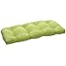 Pillow Perfect Pompeii Solid Indoor/Outdoor Wicker Patio Sofa/Swing Cushion Tufted, Weather and Fade Resistant, 19