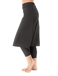 Falda de natación para dama con leggings adjuntos, protección UV, más tamaños disponibles