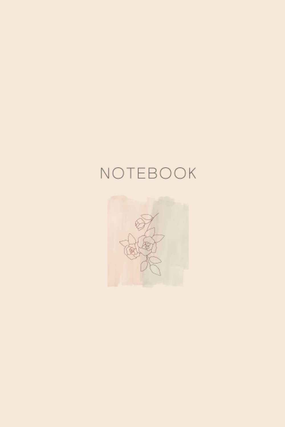 Notebook: Minimal Flower Design Notebook Blank Lined 120 Page Journal