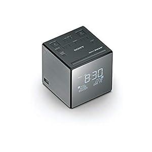 Sony XDRC1DBP Horlogeradio, DAB/DAB+, Digitale Radio-Ontvangst, Grote Klok met Helderheidsregeling, USB, Grijs