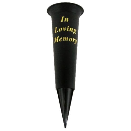 Special Graveside Memorial Grave Spiked Flower Vase In Loving Memory Special Memorial Vase for Graves - Plastic Cemetery Flower Holder with Spike, (1, In Loving Memory)