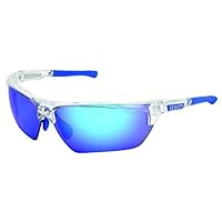 MCR Safety DM1328B Dominator DM3 Safety Glasses with Blue Diamond Mirror and Clear Frame