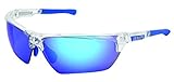 MCR Safety DM1328B Dominator DM3 Safety Glasses with Blue Diamond Mirror and Clear Frame