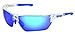 MCR Safety DM1328B Dominator DM3 Safety Glasses with Blue Diamond Mirror and Clear Frame primary