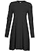 Leadingstar Women Cold Shoulder Long Sleeve Round Neck Loose Tunic T-shirt Dress