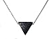 Jade Silk Lava Rock Triangle Aromatherapy Essential Oil Diffuser Necklace