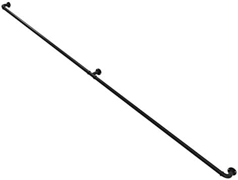 屋外屋内ユニバーサル階段手すり ブラック階段手すり 正規品送料無料 コンプリートキット ホームロフト回廊に対するザ 5ft ウォール手すり高齢者ノンスリップ安全手すりサポートロッド Size