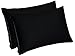 Utopia Bedding King Zippered Bamboo Pillowcases - 20 by 40 inches Pillow Covers (Pack of 2, King, Black)