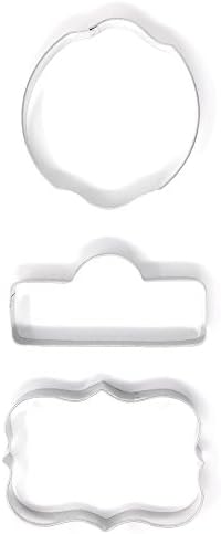 Set of 3 Frame Plaque Street Sign Cookie Cutter Set- Tin Plate Metal