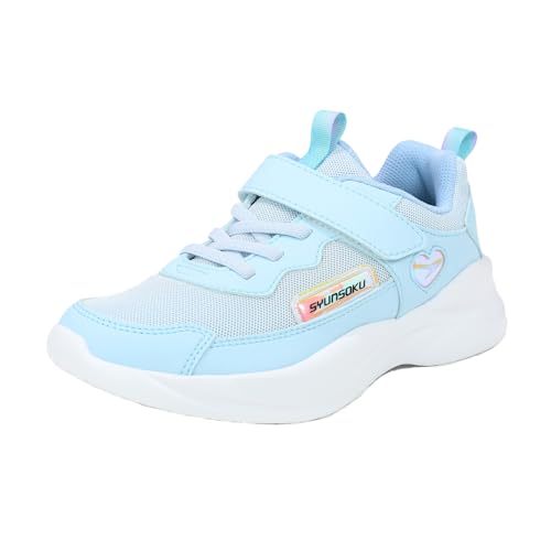 [シュンソク] スニーカー キッズ 女の子 子供靴 軽量 19~25cm 2E LEJ 8300 サックス 23.5 cm 2E