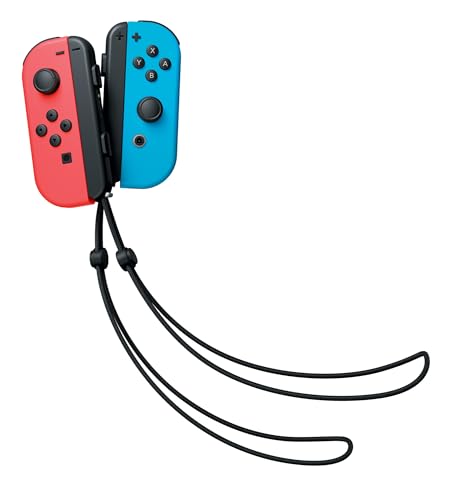 Nintendo, Controle Nintendo Switch, Joy-Con, Esquerdo e Direito, Versátil, Azul Neon e Vermelho Neon