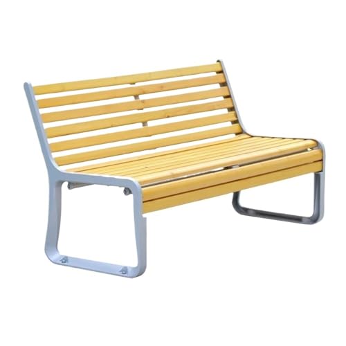 XRXwuf689 Outdoor Garden Bench Garden Backrest Bench, Outdoor Wooden Chair, Cast Aluminium Frame, Park Terrace Leisure Seating Park Bench(Medium)