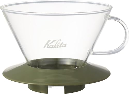 カリタ Kalita 抽出過程が楽しめる コーヒー ドリッパー ウェーブシリーズ 2~4人用 ガラスドリッパー 耐熱ガラス製 アーミーグリーン WDG-185 ドリップ 器具 #05110 二人用 四人用 2杯用 4杯用 おしゃれ キャンプ アウトドア 喫茶店 アンティーク 結婚 祝い プレゼント 誕生日 女性 男性 還暦 退職 記念日 ギフト 贈り物 還暦 敬老