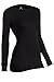 Indera Women's Icetex Performance Thermal Underwear Top with Silvadur, Black, Small
