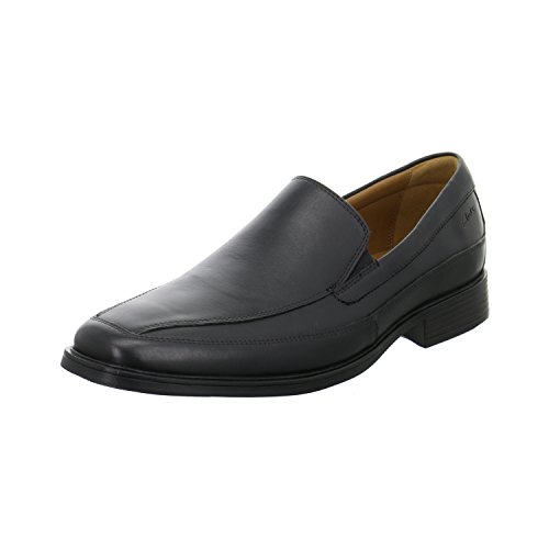 Clarks Mens Tilden Free Slip-On Loafer, Black Leather, 10 W