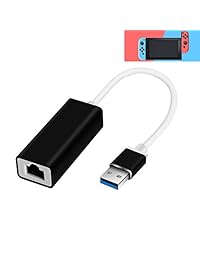 FunMax   Adaptador LAN de aleación de aluminio USB 3.0 para Nintendo Switch, Laptop Windows 10, 8.1,8 a 10 100 1000 Gigabit Ethernet