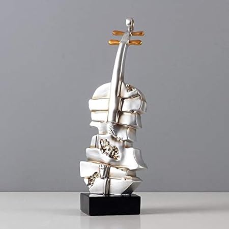 Prbll Ornements Resine Moderne Instrument De Musique Violon Ornement Figurine Home Decor Cadeaux Artisanat Bar Artwork Display Figurine Pop Amazon Fr Cuisine Maison